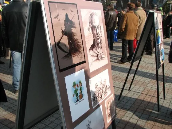 Фронтмен гурту «OT Vinta» виставив серію своїх карикатур про відомих політиків та українських героїв (Фоторепортаж) + (Відео) — фото 8